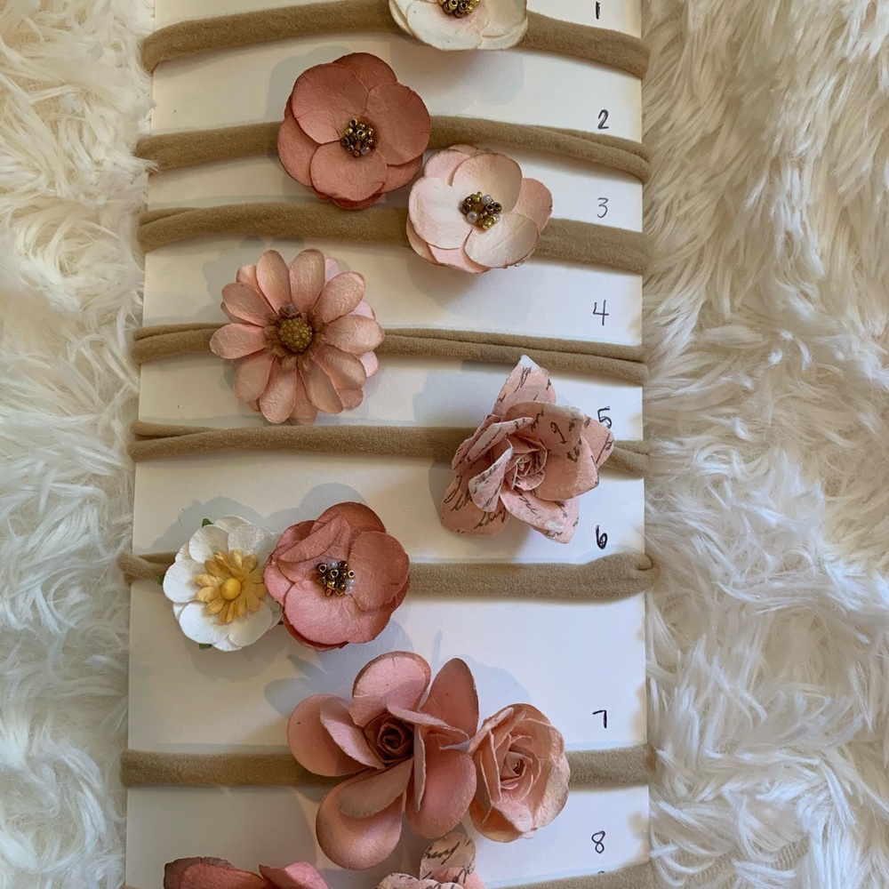 Baby/ Toddler Paper Flower Headbands